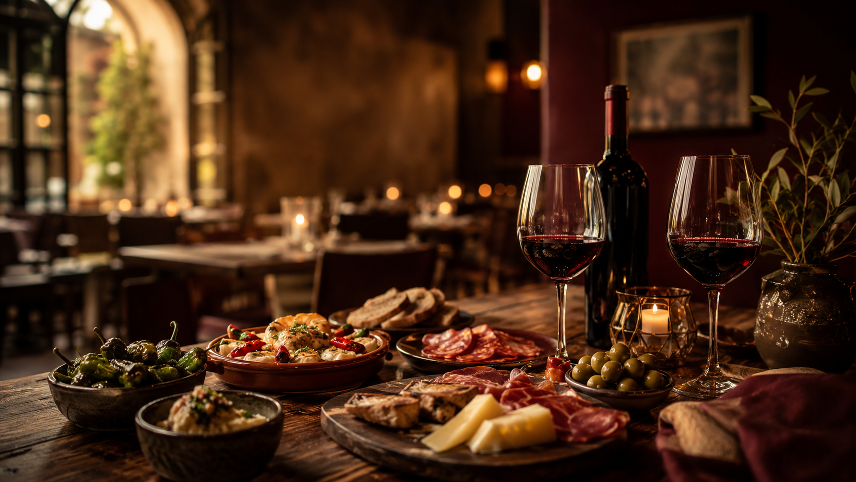 Vinos y tapas en Restaurante Romayka de David Aguilar en Pinto