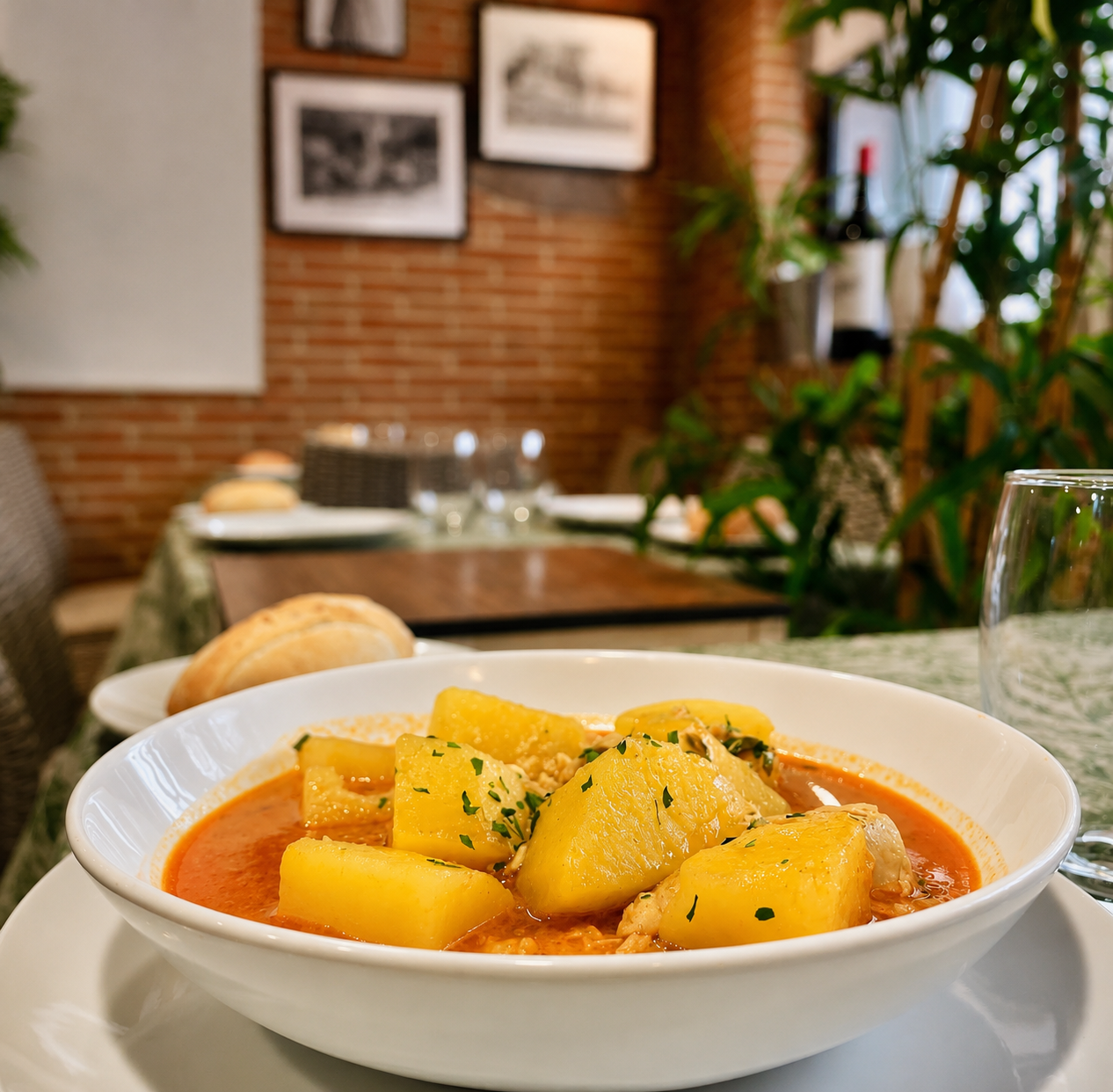 Plato de cuchara casero en Romayka de David Aguilar, restaurante en Pinto